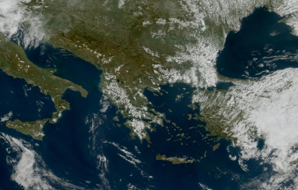 Τελευταία δορυφορική εικόνα νεφοκάλυψης