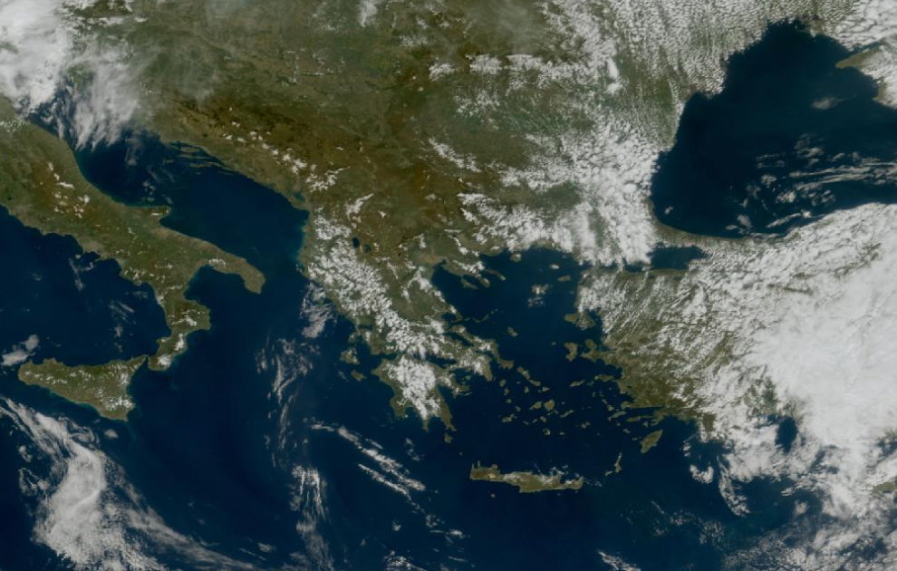 Τελευταία δορυφορική εικόνα νεφοκάλυψης