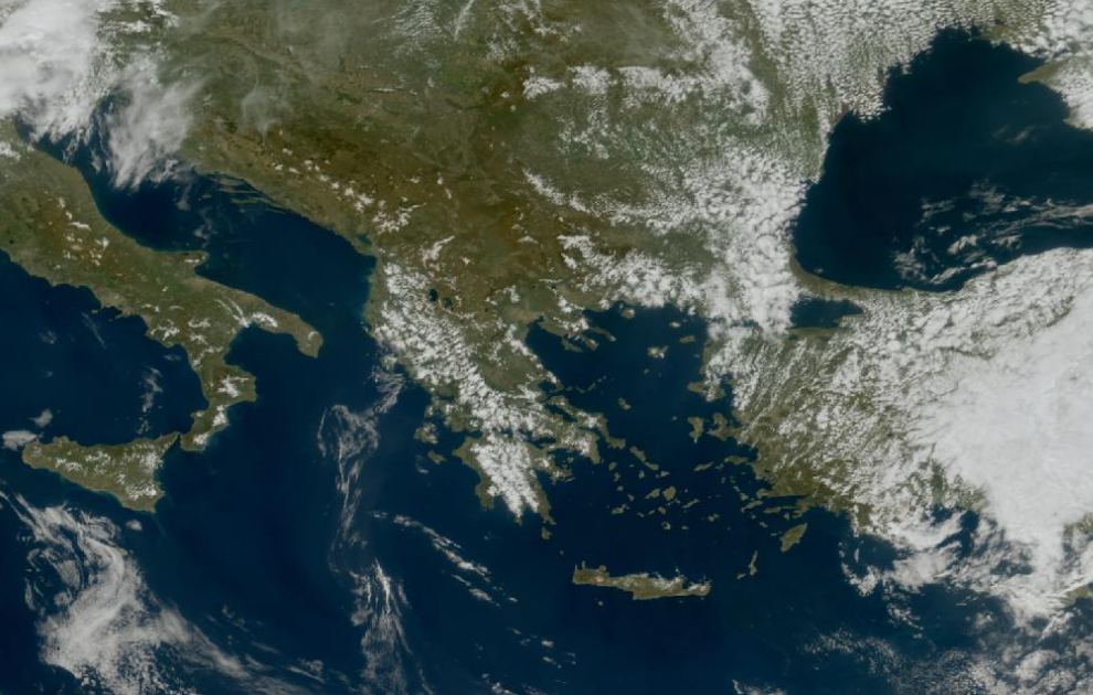 Τελευταία δορυφορική εικόνα νεφοκάλυψης