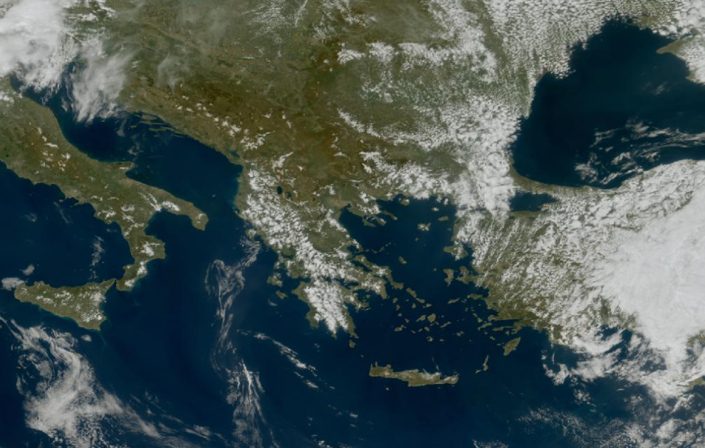 Τελευταία δορυφορική εικόνα νεφοκάλυψης