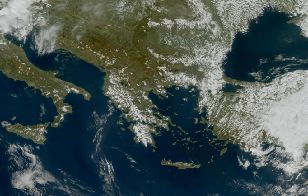 Τελευταία δορυφορική εικόνα νεφοκάλυψης