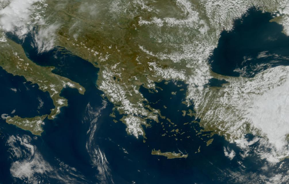 Τελευταία δορυφορική εικόνα νεφοκάλυψης