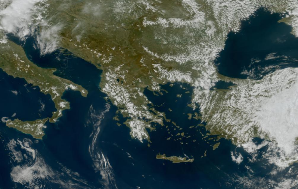 Τελευταία δορυφορική εικόνα νεφοκάλυψης