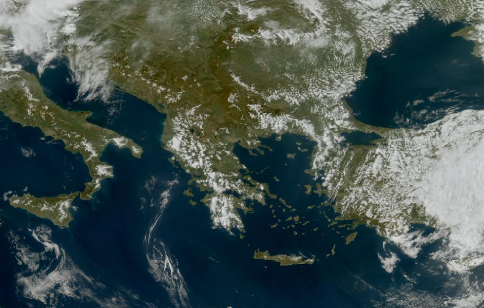 Τελευταία δορυφορική εικόνα νεφοκάλυψης