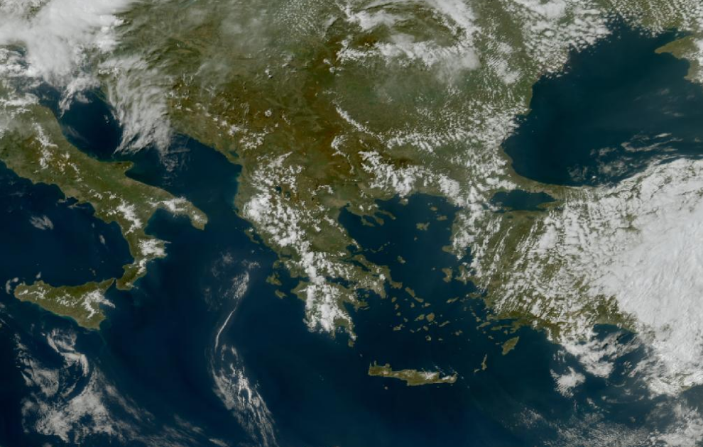 Τελευταία δορυφορική εικόνα νεφοκάλυψης