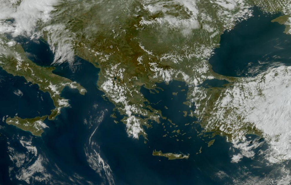 Τελευταία δορυφορική εικόνα νεφοκάλυψης