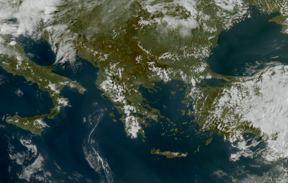 Τελευταία δορυφορική εικόνα νεφοκάλυψης