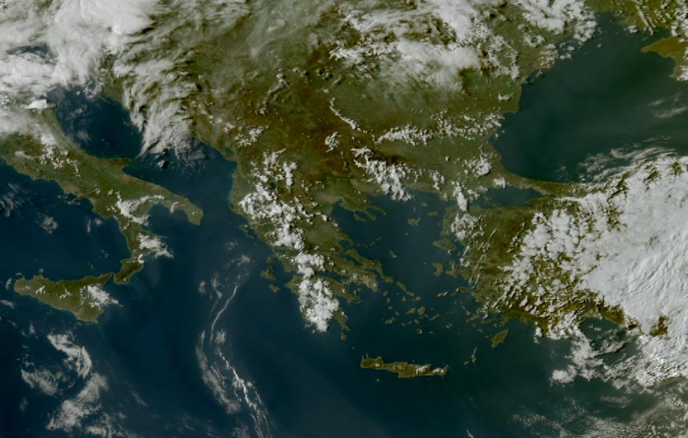 Τελευταία δορυφορική εικόνα νεφοκάλυψης