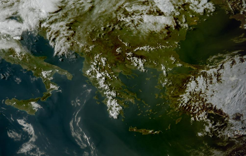 Τελευταία δορυφορική εικόνα νεφοκάλυψης