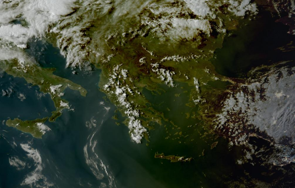 Τελευταία δορυφορική εικόνα νεφοκάλυψης