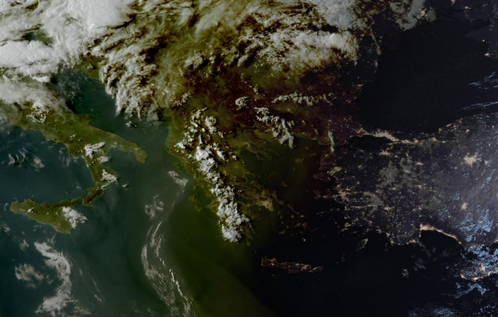 Τελευταία δορυφορική εικόνα νεφοκάλυψης