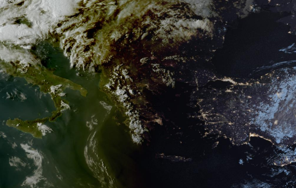 Τελευταία δορυφορική εικόνα νεφοκάλυψης