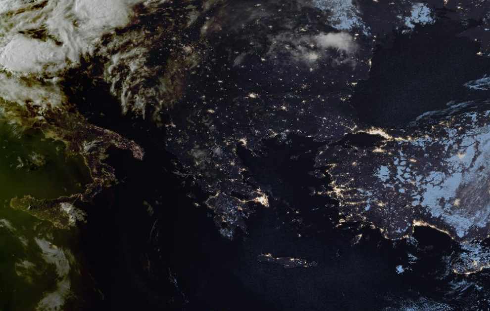 Τελευταία δορυφορική εικόνα νεφοκάλυψης