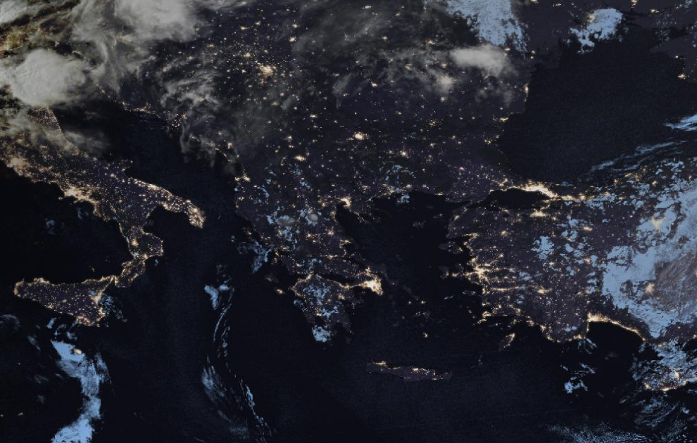 Τελευταία δορυφορική εικόνα νεφοκάλυψης