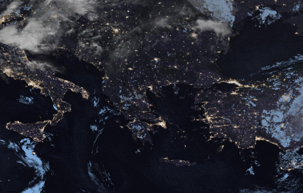 Τελευταία δορυφορική εικόνα νεφοκάλυψης