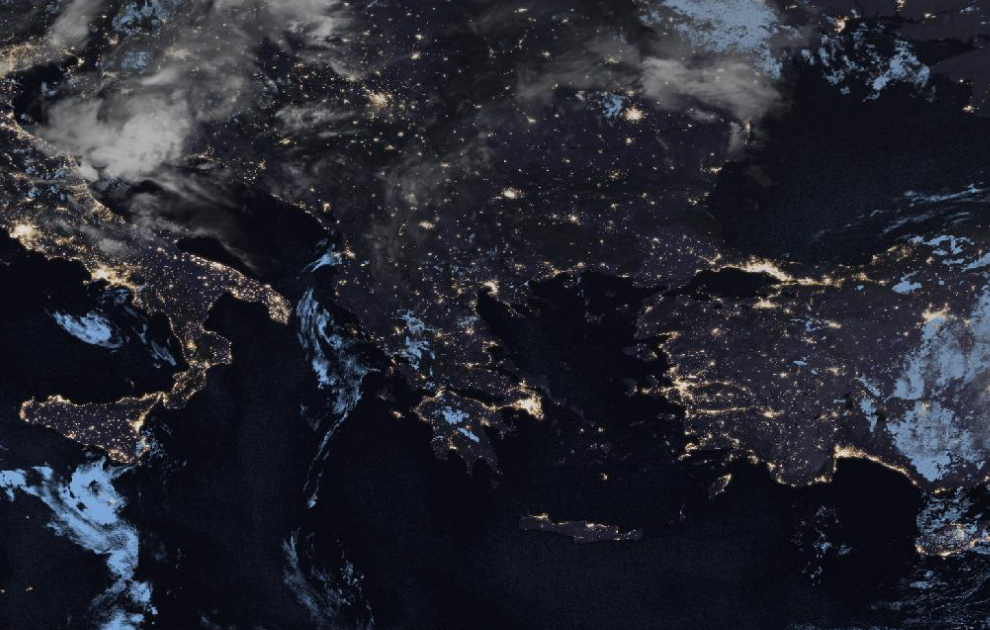 Τελευταία δορυφορική εικόνα νεφοκάλυψης