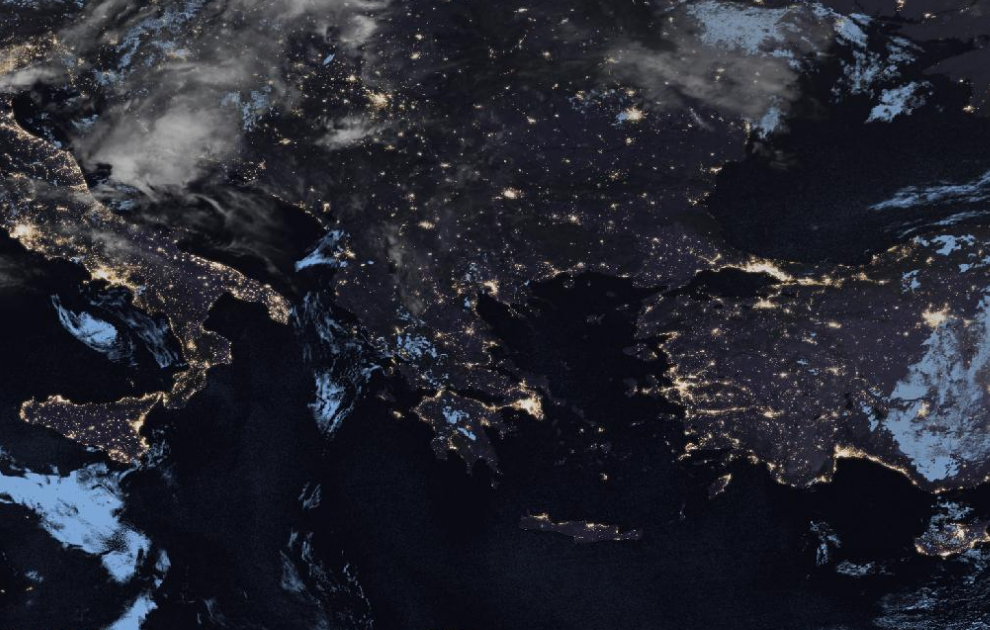 Τελευταία δορυφορική εικόνα νεφοκάλυψης