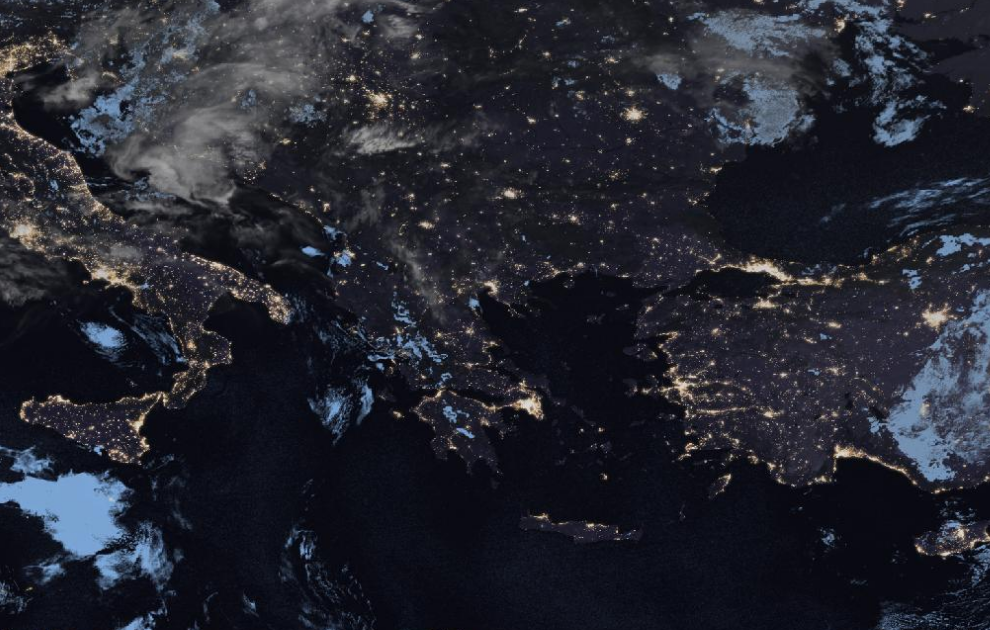 Τελευταία δορυφορική εικόνα νεφοκάλυψης