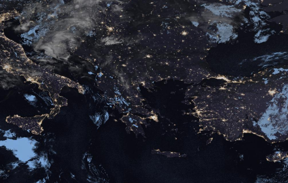 Τελευταία δορυφορική εικόνα νεφοκάλυψης