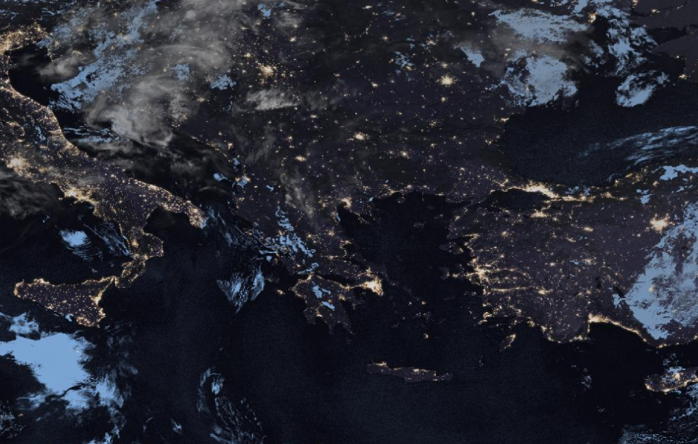 Τελευταία δορυφορική εικόνα νεφοκάλυψης