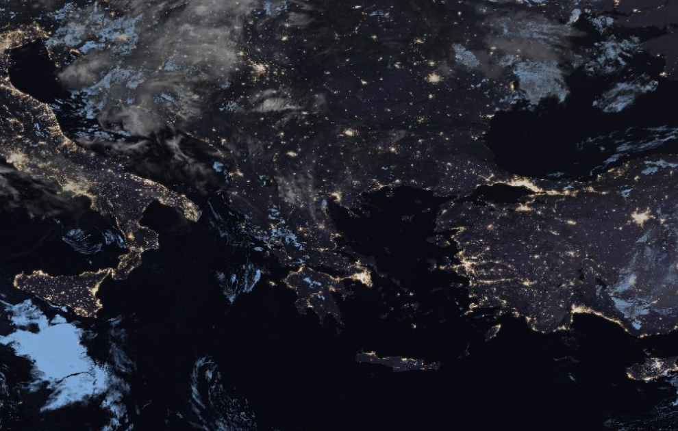 Τελευταία δορυφορική εικόνα νεφοκάλυψης