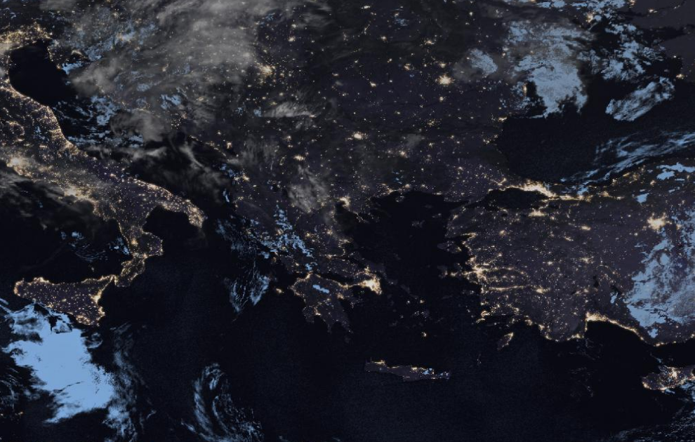 Τελευταία δορυφορική εικόνα νεφοκάλυψης