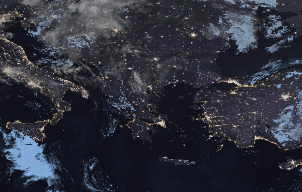 Τελευταία δορυφορική εικόνα νεφοκάλυψης