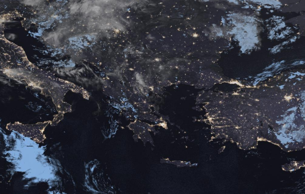 Τελευταία δορυφορική εικόνα νεφοκάλυψης