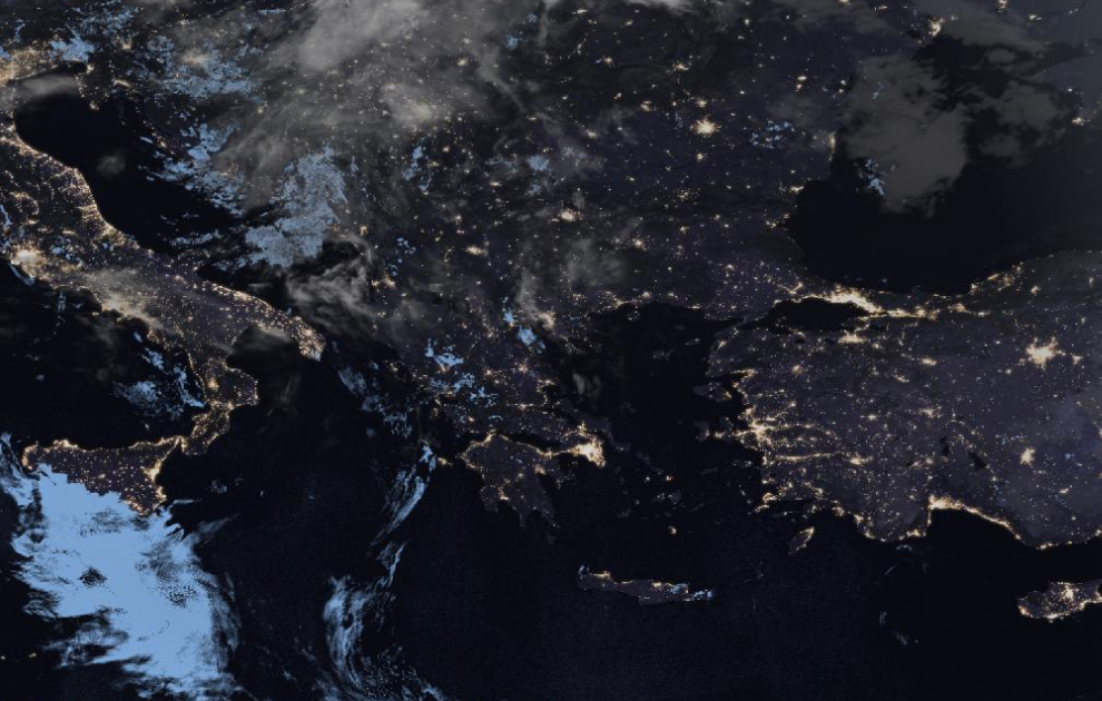 Τελευταία δορυφορική εικόνα νεφοκάλυψης