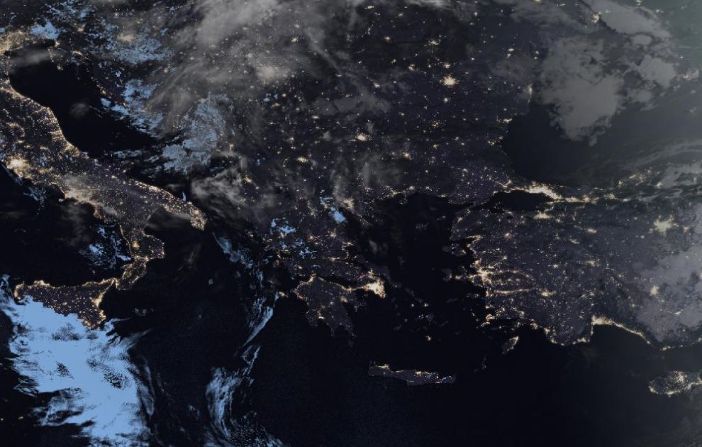 Τελευταία δορυφορική εικόνα νεφοκάλυψης