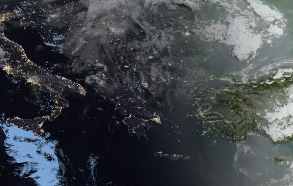 Τελευταία δορυφορική εικόνα νεφοκάλυψης