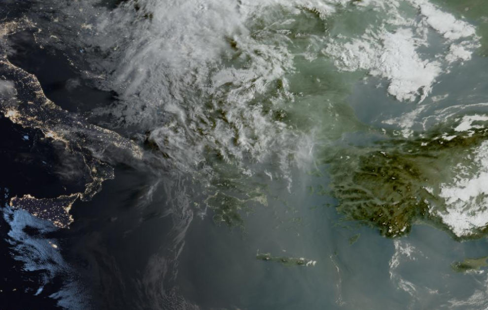 Τελευταία δορυφορική εικόνα νεφοκάλυψης