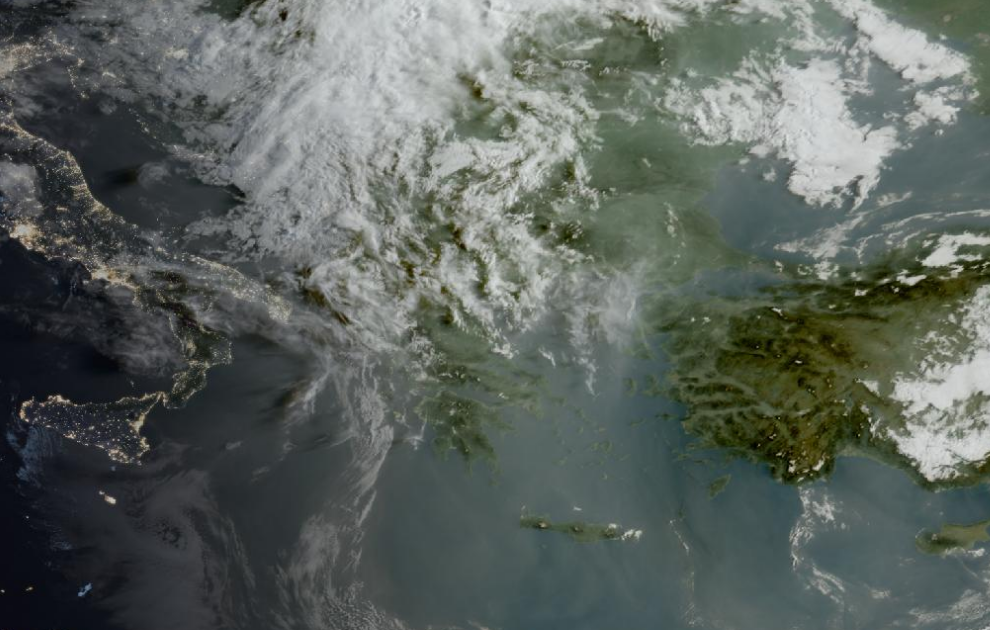 Τελευταία δορυφορική εικόνα νεφοκάλυψης