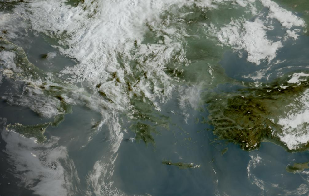 Τελευταία δορυφορική εικόνα νεφοκάλυψης