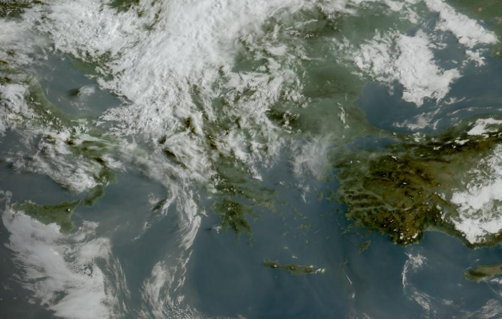 Τελευταία δορυφορική εικόνα νεφοκάλυψης