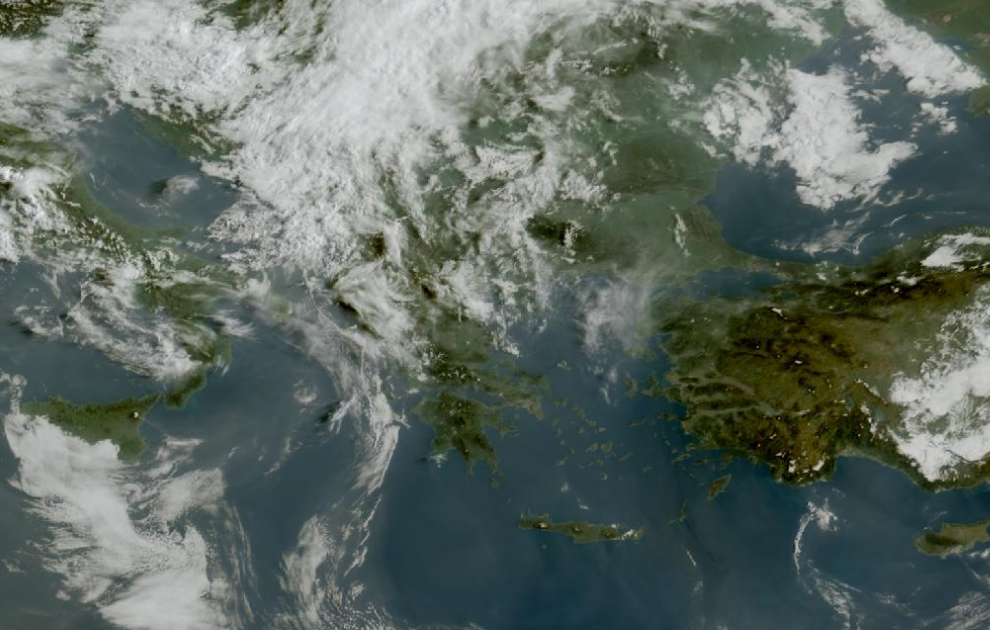 Τελευταία δορυφορική εικόνα νεφοκάλυψης