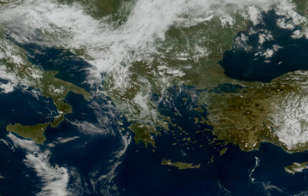 Τελευταία δορυφορική εικόνα νεφοκάλυψης