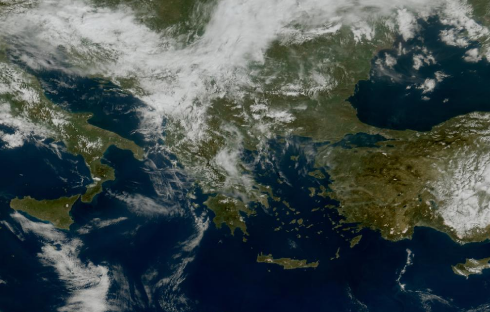 Τελευταία δορυφορική εικόνα νεφοκάλυψης