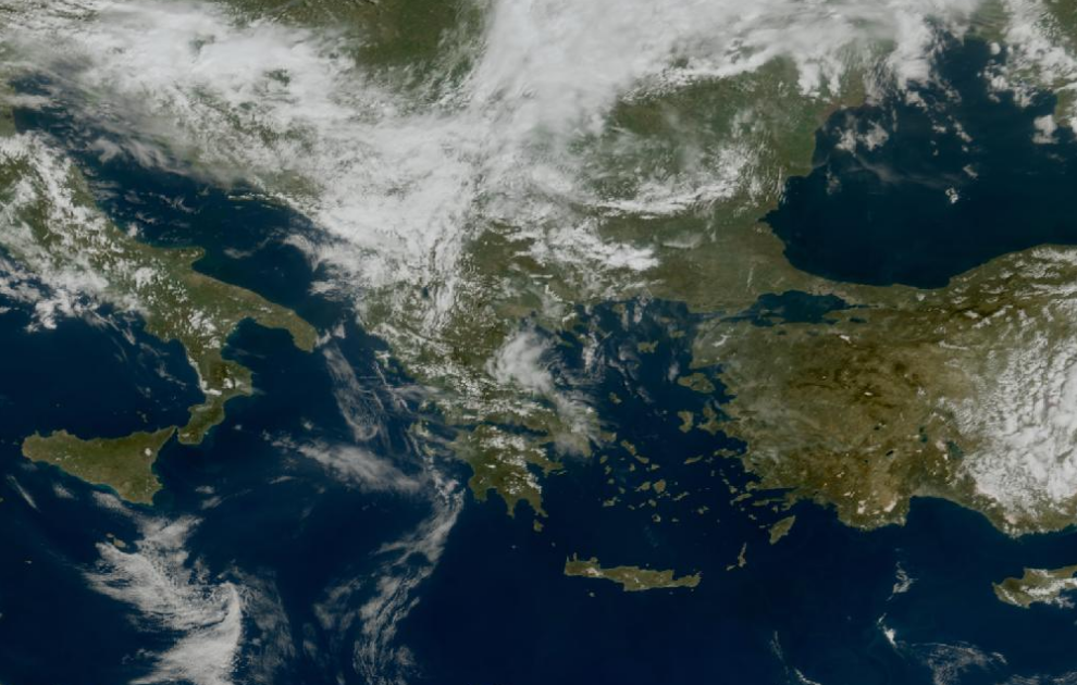 Τελευταία δορυφορική εικόνα νεφοκάλυψης