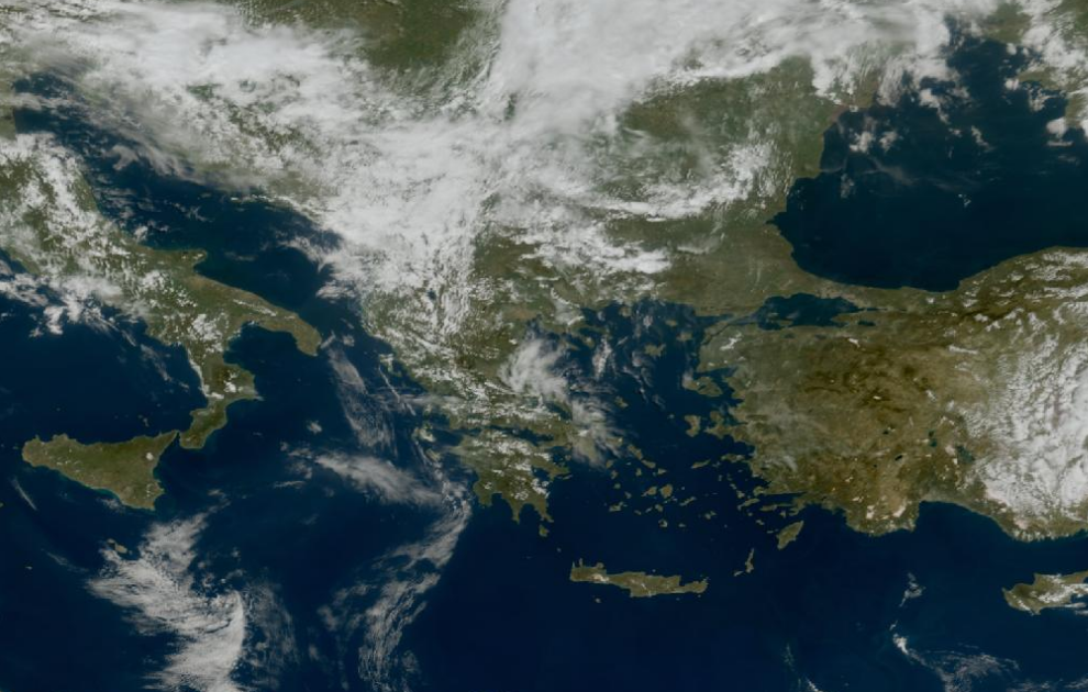 Τελευταία δορυφορική εικόνα νεφοκάλυψης