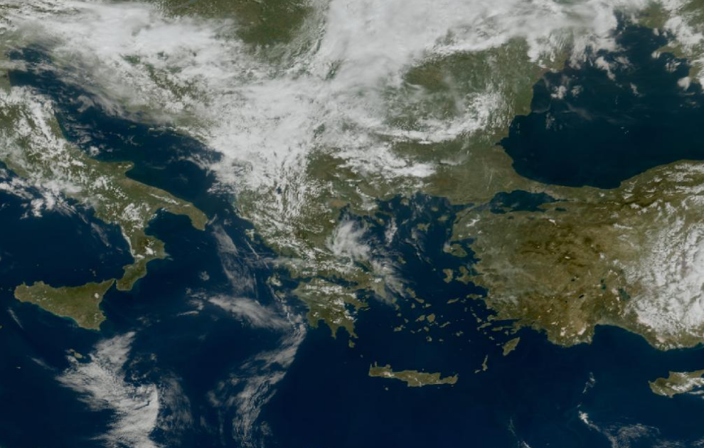 Τελευταία δορυφορική εικόνα νεφοκάλυψης