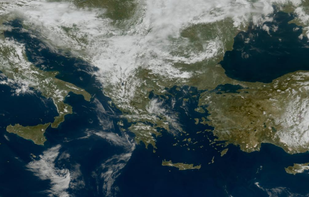 Τελευταία δορυφορική εικόνα νεφοκάλυψης