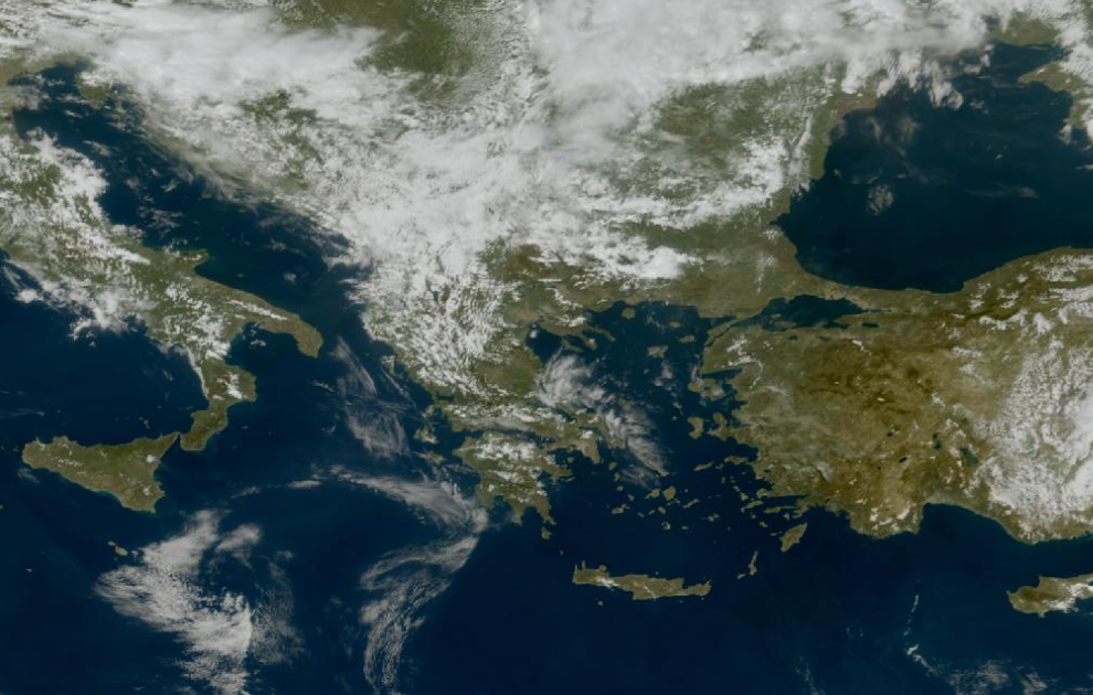 Τελευταία δορυφορική εικόνα νεφοκάλυψης