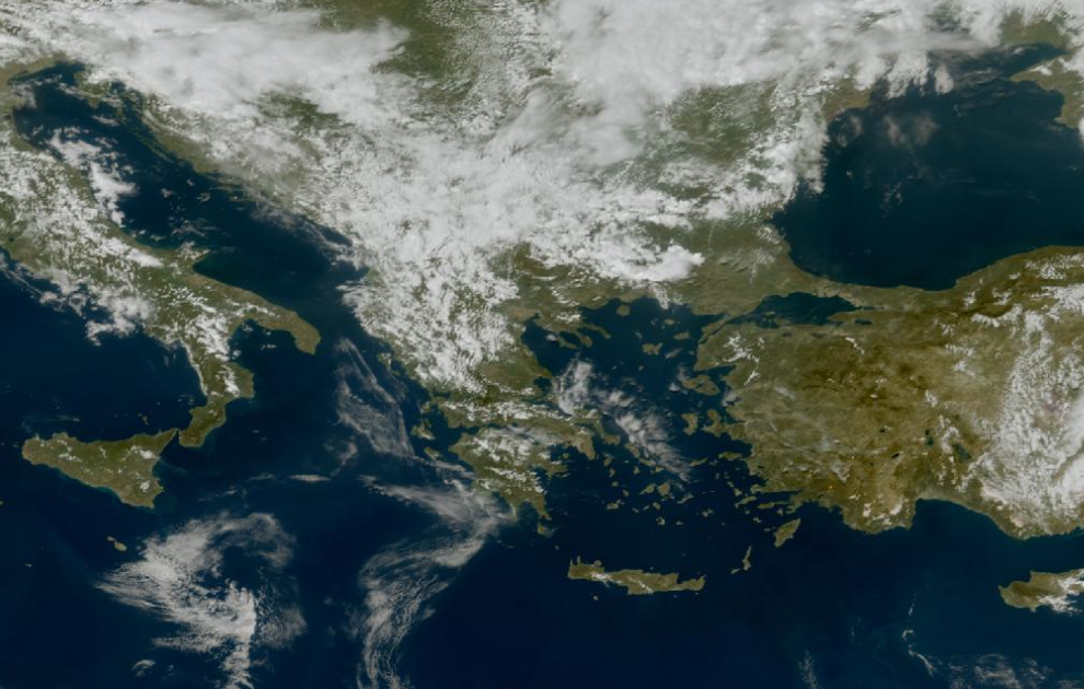 Τελευταία δορυφορική εικόνα νεφοκάλυψης