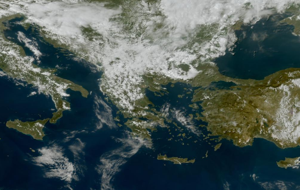 Τελευταία δορυφορική εικόνα νεφοκάλυψης