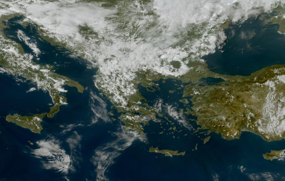 Τελευταία δορυφορική εικόνα νεφοκάλυψης