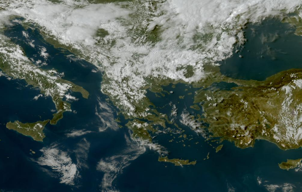 Τελευταία δορυφορική εικόνα νεφοκάλυψης