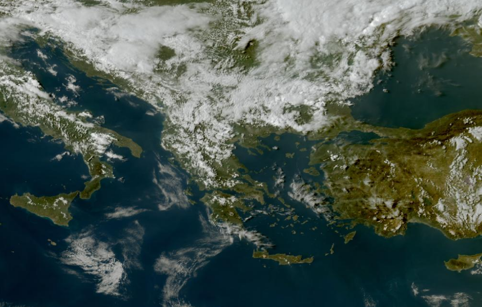 Τελευταία δορυφορική εικόνα νεφοκάλυψης