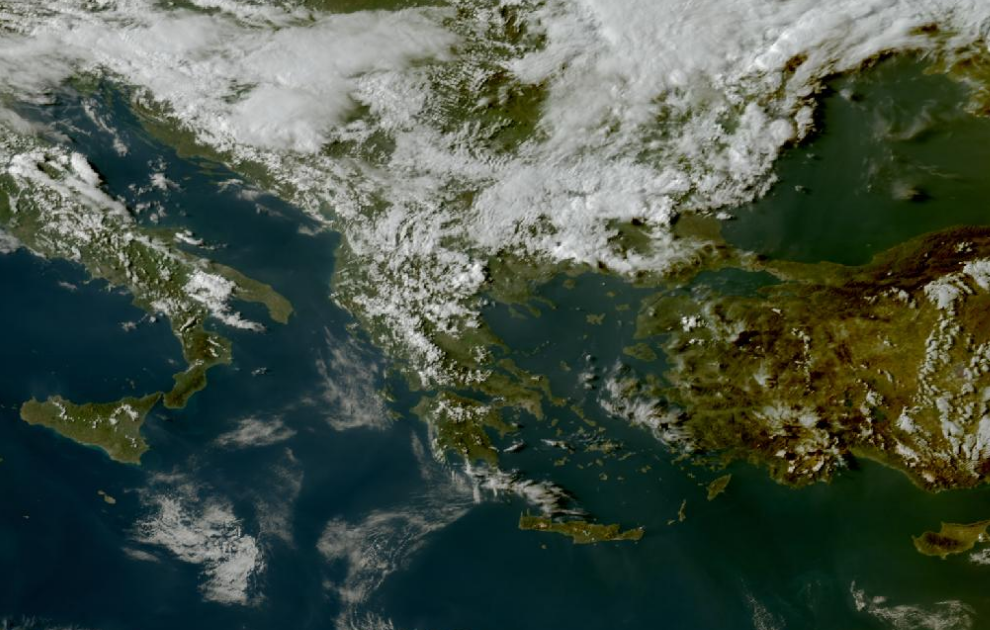 Τελευταία δορυφορική εικόνα νεφοκάλυψης