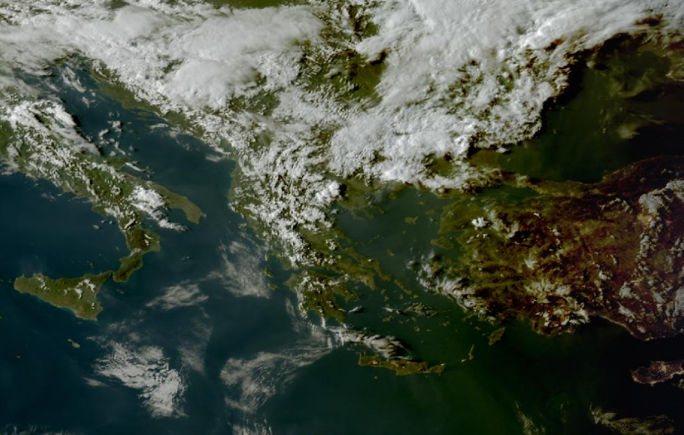 Τελευταία δορυφορική εικόνα νεφοκάλυψης